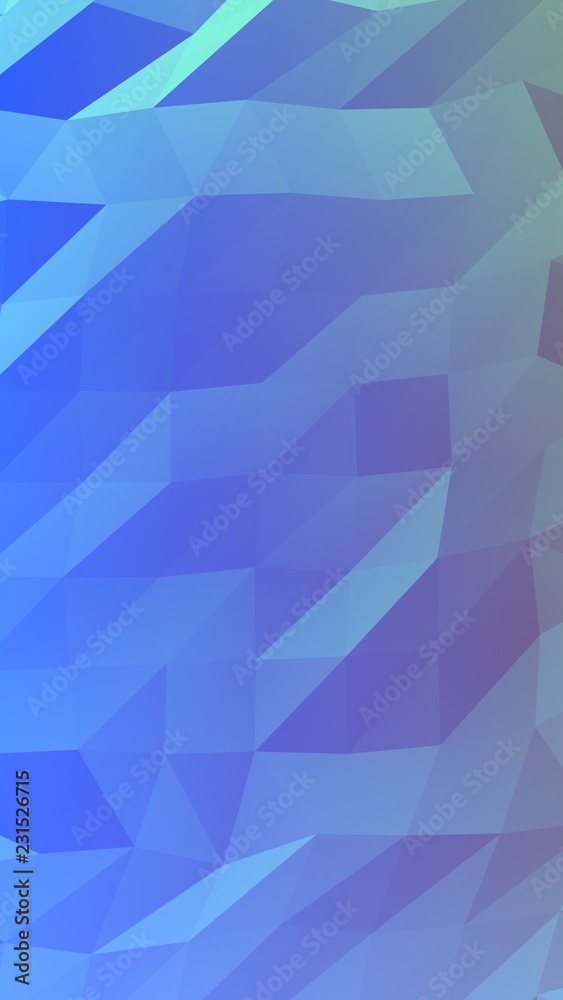 Obraz premium Abstract triangle geometrical blue background. Geometric origami style with gradient. 3D illustration
