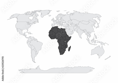 The world map illustration