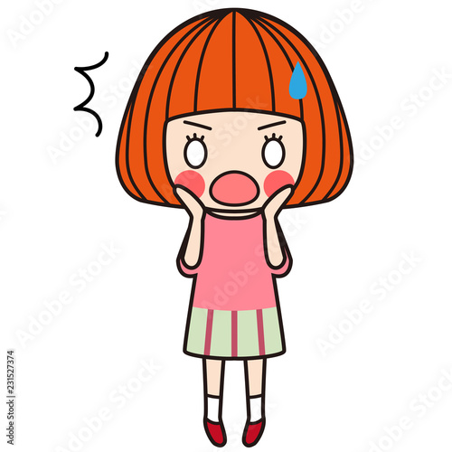 ショックを受ける女の子