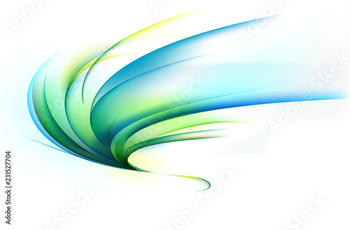 Curved shape on white background