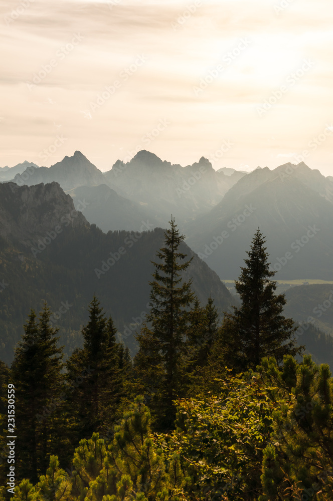Blick vom Tegelberg ins Tal, Deutschland