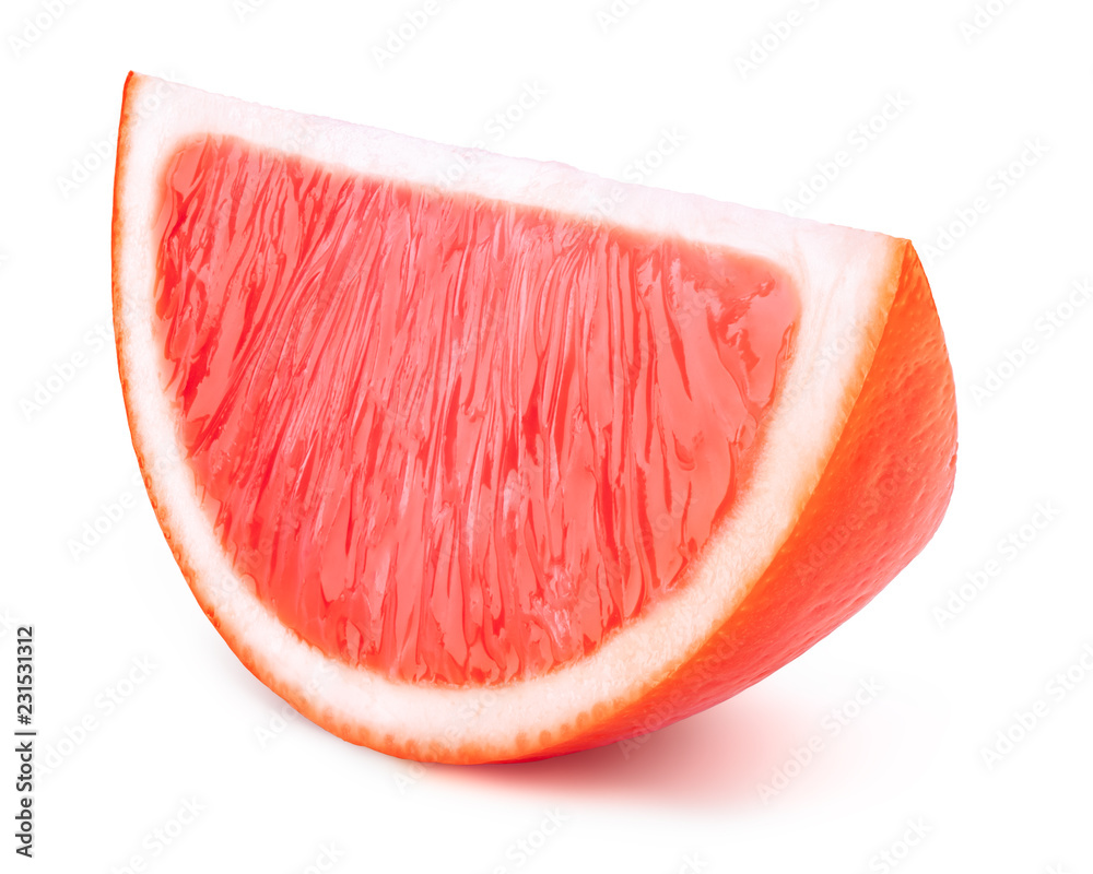 Grapefruit fruit slice isolated on the white background with clipping path. One of the best isolated grapefruits slices that you have seen. Grapefruit fruit slice isolated on the white background with clipping path. One of the best isolated grapefruits slices that you have seen.