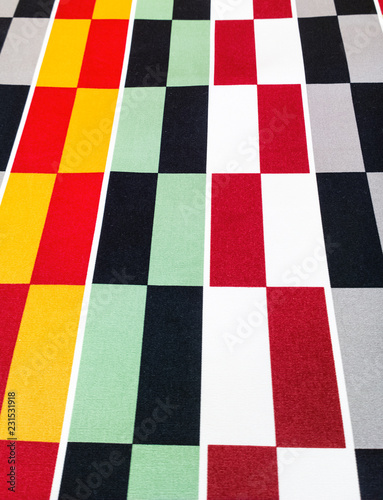 Bandiera a scacchi rettangolari, colorata