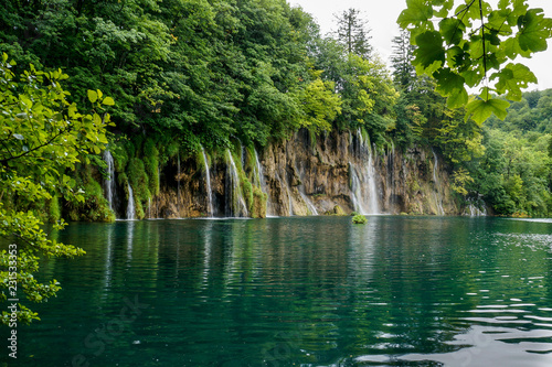 Waterfalls of one of the most astonishing National Parks of the world  Plitvice Lakes  Croatia. 