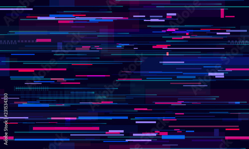 Canvas Futuristic neon glitch background
