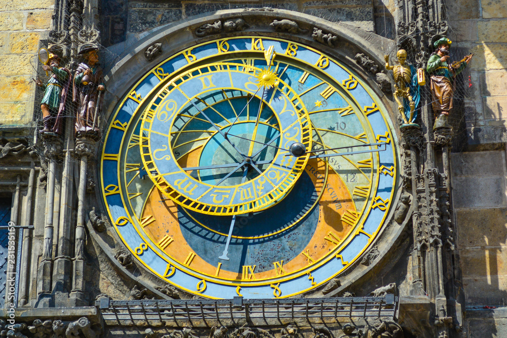 The astrological clock tower in Prague