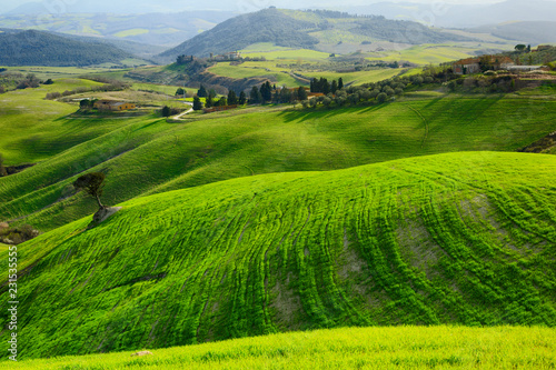 Hilly landscape in Tuscany in central Italy