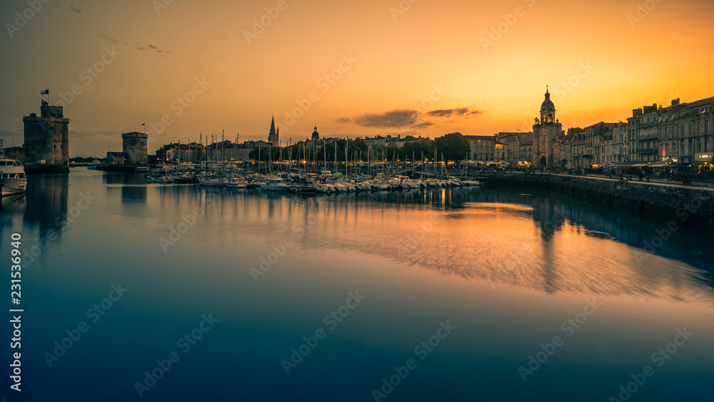 La Rochelle coucher de soleil orange