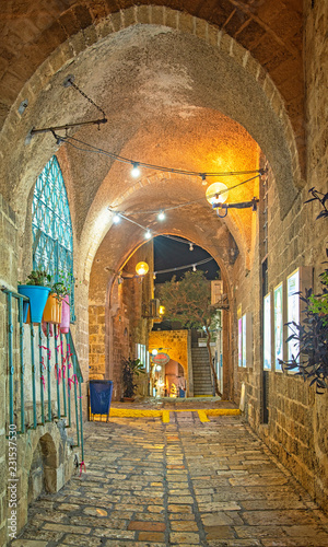 Narrow street in the old to...