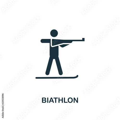 Biathlon icon. Premium style design from winter sports icon collection. UI and UX. Pixel perfect Biathlon icon for web design, apps, software, print usage.