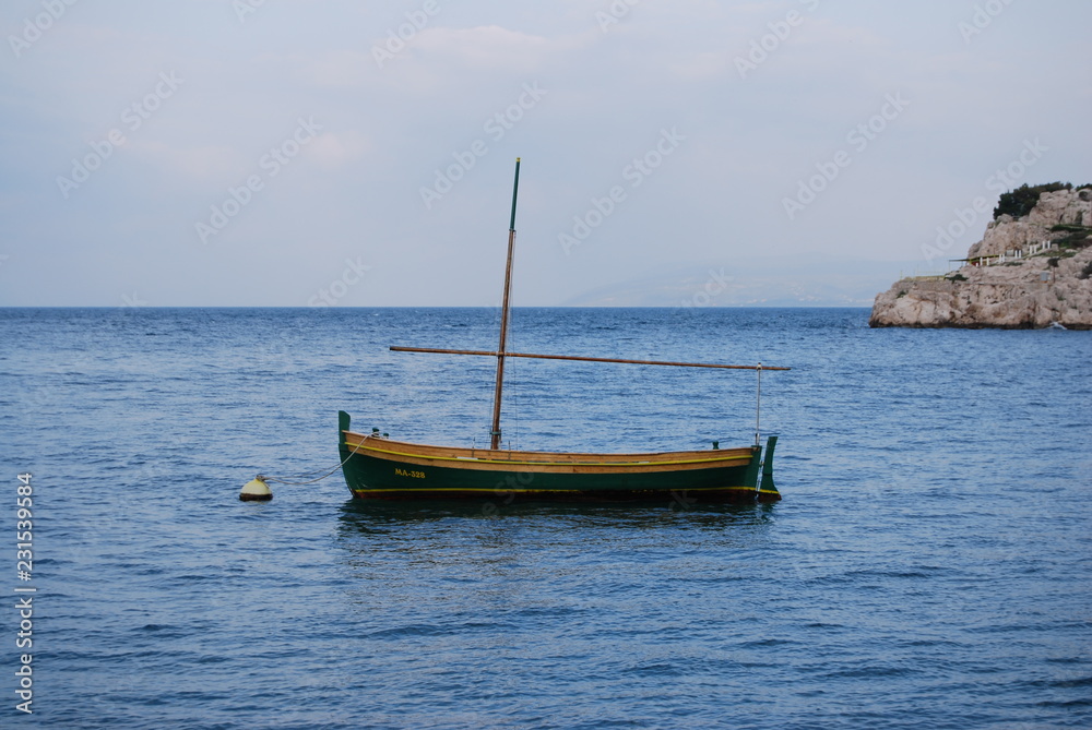 Łódka, morze ,Fregaty
