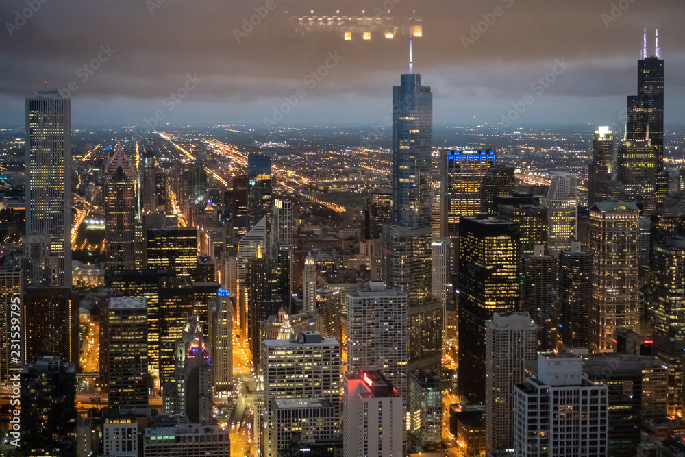 Fototapeta premium Chicago Downtown in Twilight 16