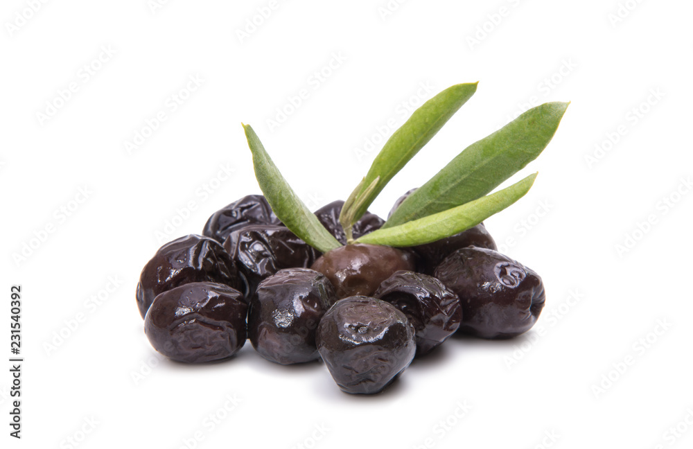 olives with leaves isolated olives with leaves isolated