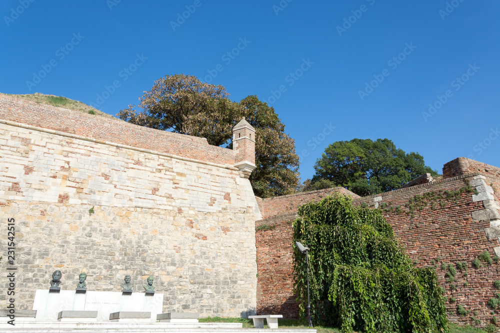 Monument to Communist leaders in Kalemegdan fortress park, Belgrade, Serbia