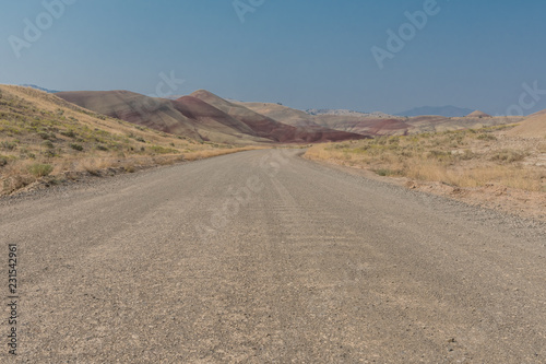Low Angle of Dirt Road to Painted Hills