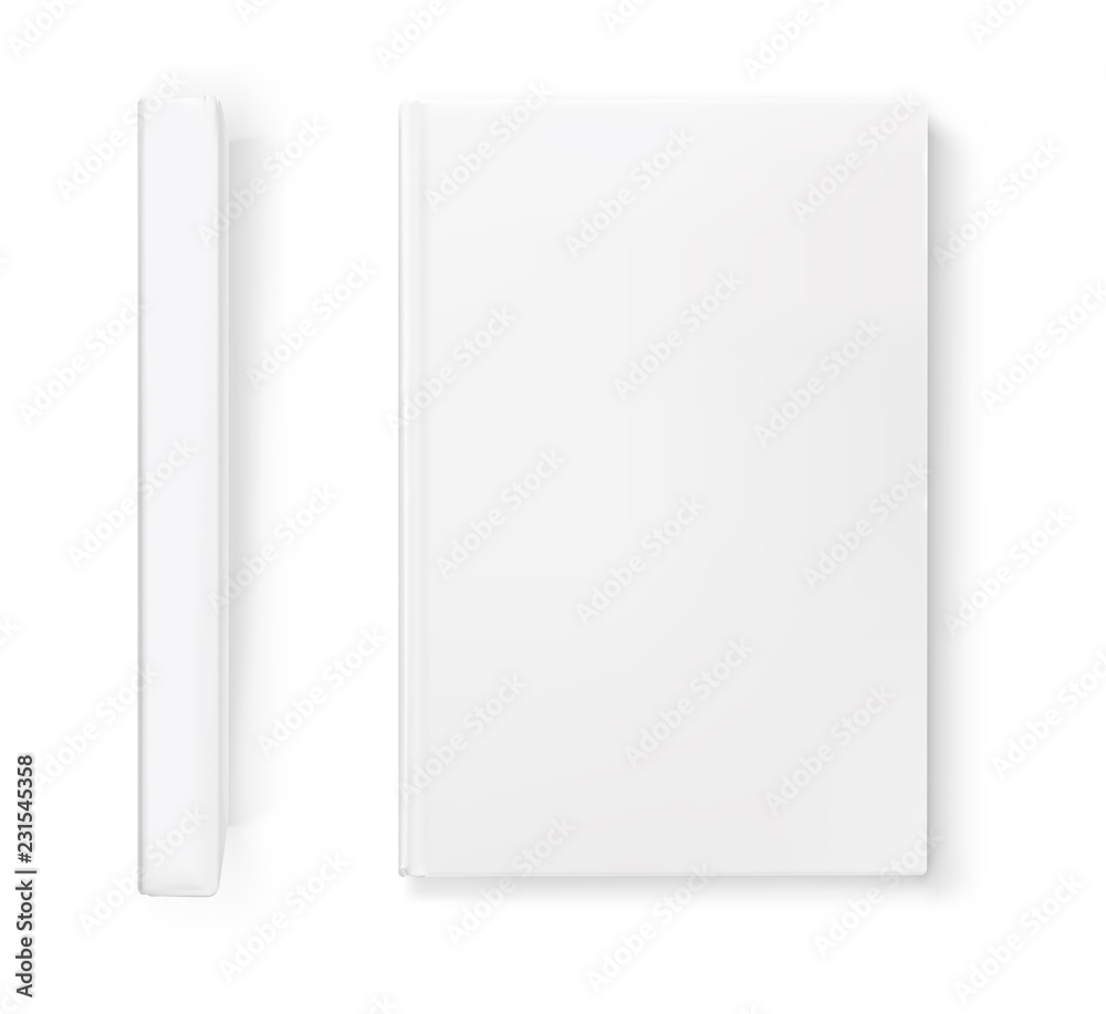 Blank cover book isolated on white background. Vector illustration. EPS10. Blank cover book isolated on white background. Vector illustration. EPS10.