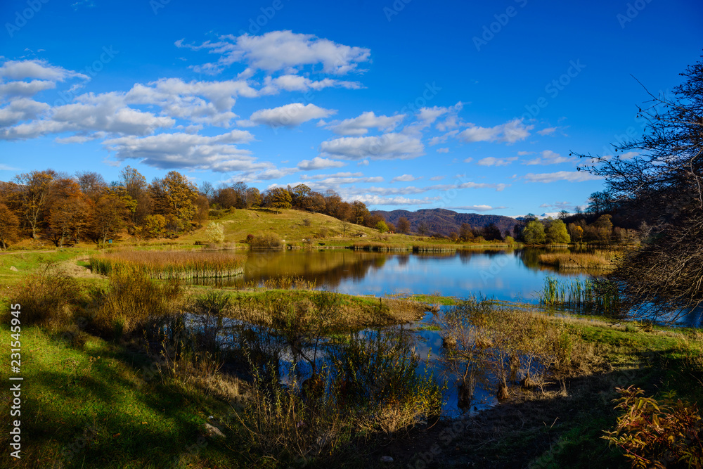Fabulous autumn landscape with Tsover lake, Armenia Fabulous autumn landscape with Tsover lake, Armenia