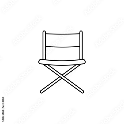 Movie director chair hand drawn outline doodle icon. Chair of Movie director vector sketch illustration for print, web, mobile and infographics isolated on white background.