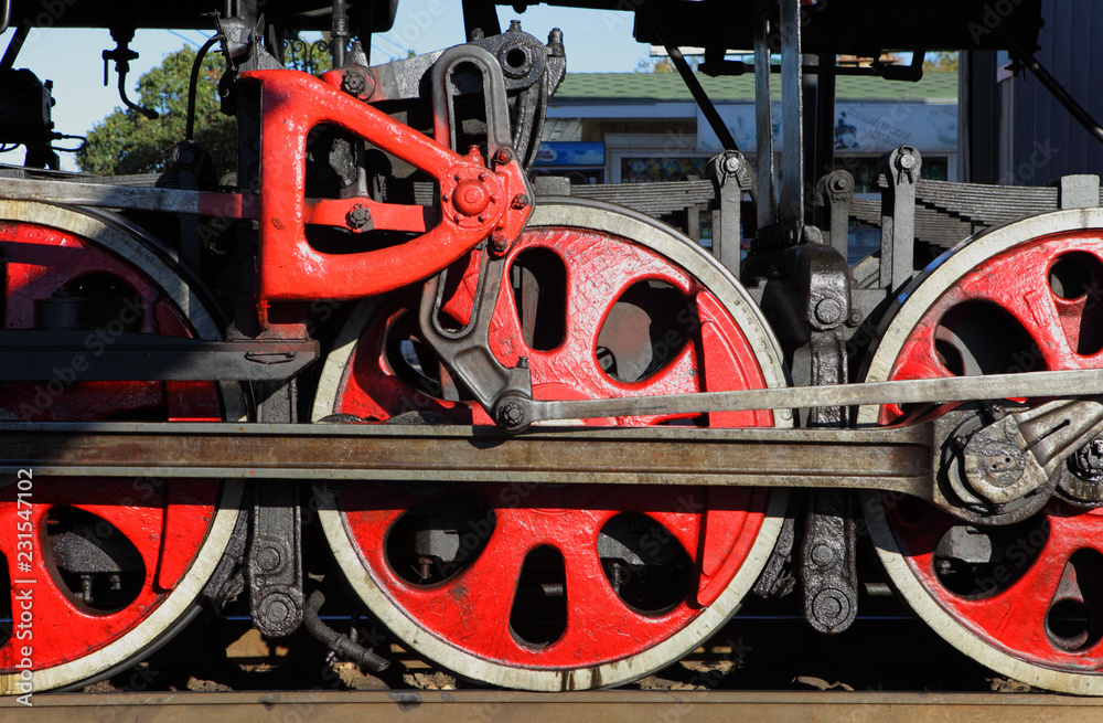 Old steam locomotive wheels Old steam locomotive wheels