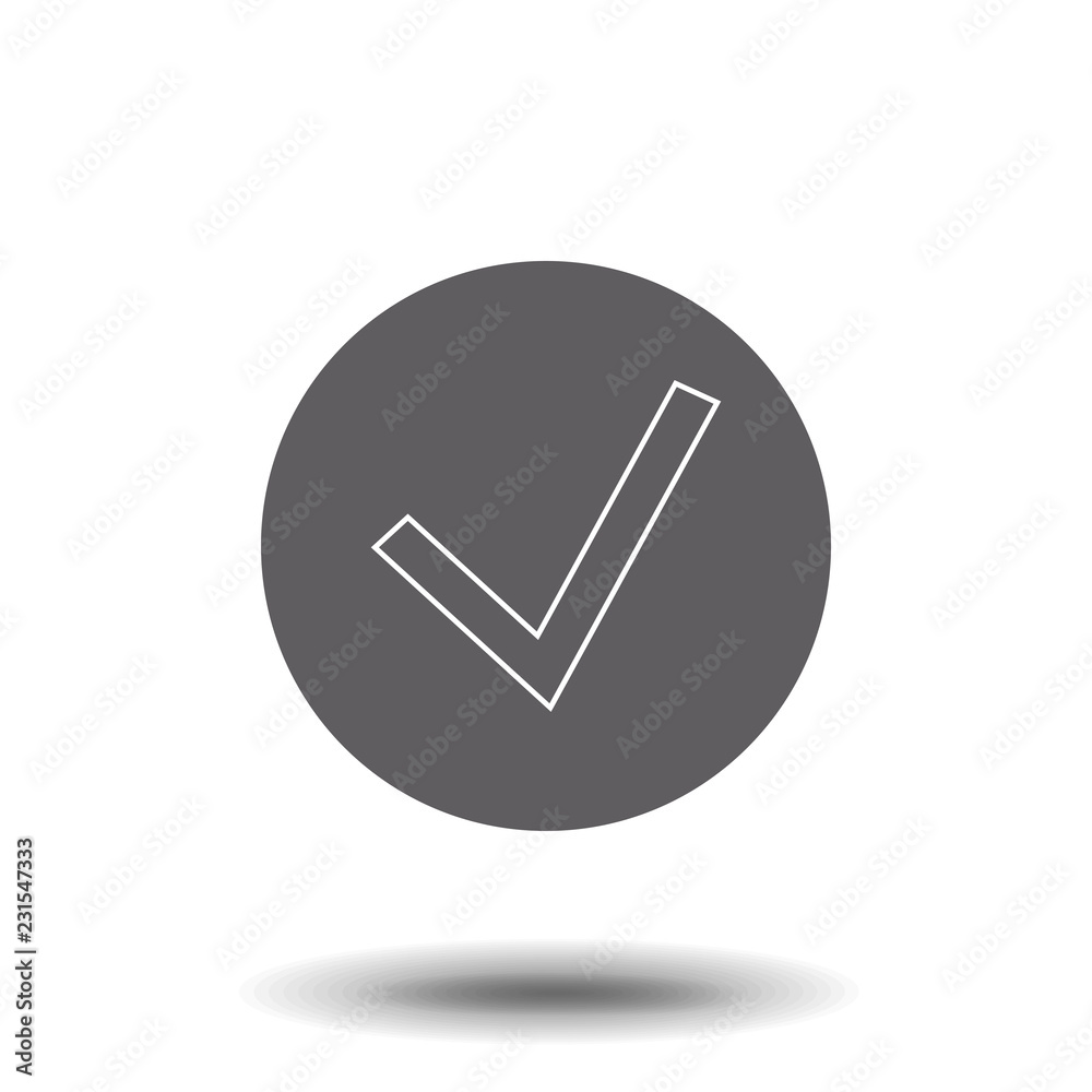 Tick icon vector symbol, line art outline checkmark isolated on white background, checked icon or correct choice sign, check mark, pictogram Tick icon vector symbol, line art outline checkmark isolated on white background, checked icon or correct choice sign, check mark, pictogram