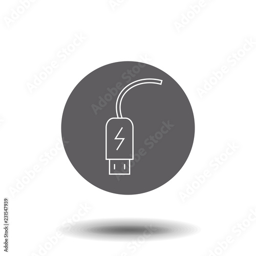 Charging Plug linear icon. Charging Plug concept stroke symbol design. Thin graphic elements vector illustration, outline pattern on a white background, eps 10.
