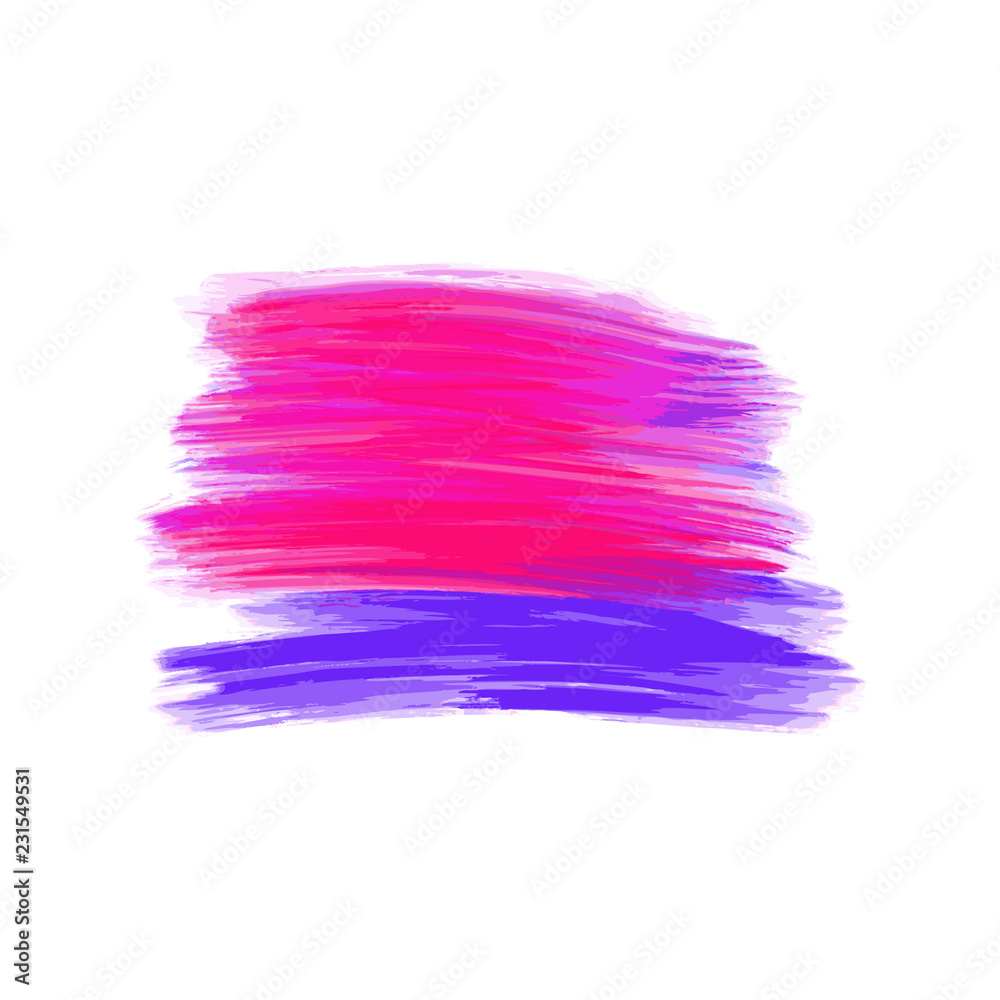 Vector illustration of colorful acrylic brush.