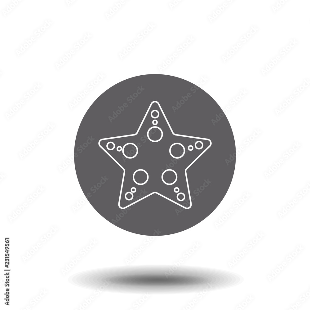 Starfish with dots icon. Trendy modern flat linear vector Starfish with dots icon on white background from thin line Nautical collection, editable outline stroke vector illustration Starfish with dots icon. Trendy modern flat linear vector Starfish with dots icon on white background from thin line Nautical collection, editable outline stroke vector illustration