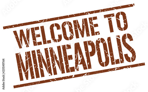 welcome to Minneapolis stamp