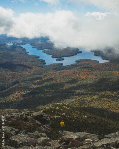 Wallpaper Mural Mountain Lake View with Fall colors Torontodigital.ca