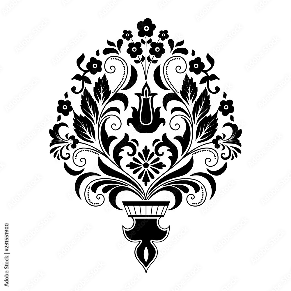 Vector damask element. Isolated damask central illistration. Classical luxury old fashioned damask ornament, royal victorian seamless texture for wallpapers, textile, wrapping. Vector damask element. Isolated damask central illistration. Classical luxury old fashioned damask ornament, royal victorian seamless texture for wallpapers, textile, wrapping.