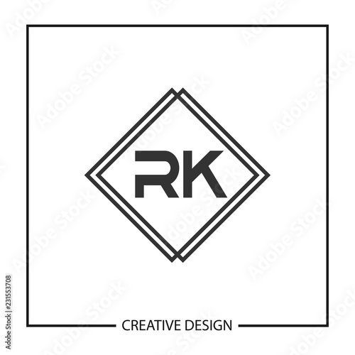 Initial Letter RK Logo Template Design Vector Illustration