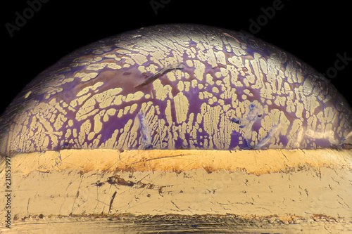 Extreme magnification - Ball pen tip with ink photo