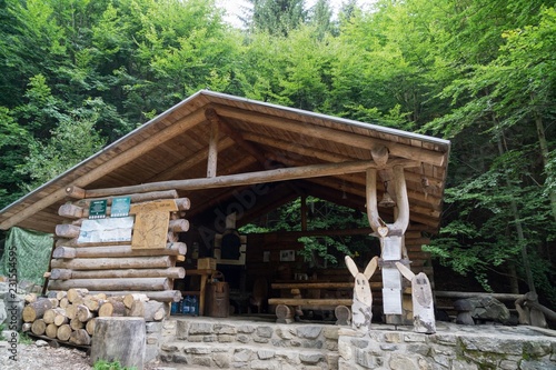 Horni Lipova, Czech Republic - September 04, 2018: Attractions in "Lesni Bar" - Forest Bar in the middle of the woods. Czech Republic