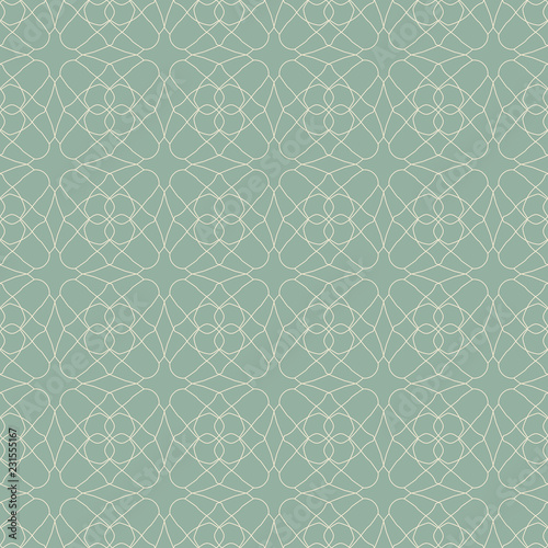 Seamless abstract floral patterns. Geometrical flower ornament. Beautiful vector background.