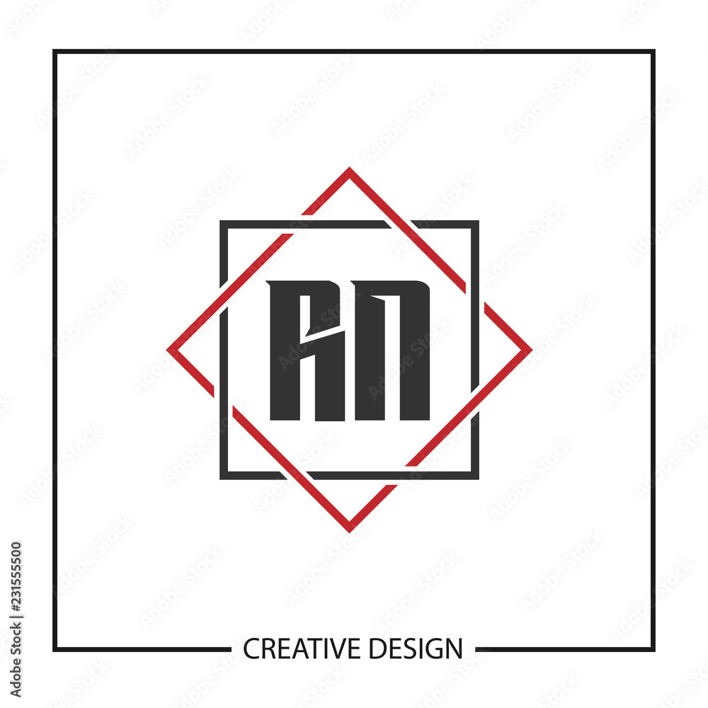 Initial Letter RN Logo Template Design Vector Illustration