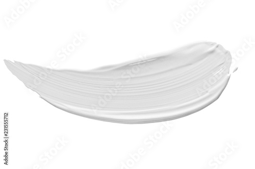 Fotografia close up of beauty cream isolated on white on white