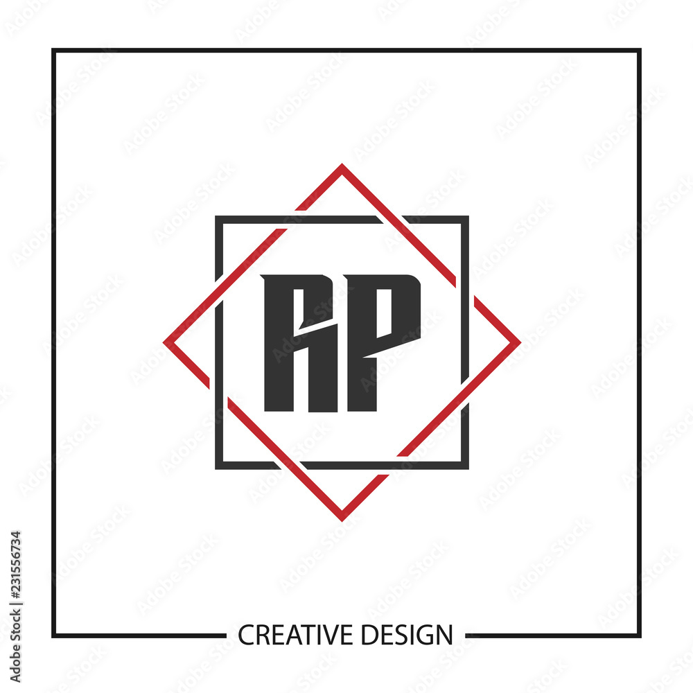 Fototapeta premium Initial Letter RP Logo Template Design Vector Illustration