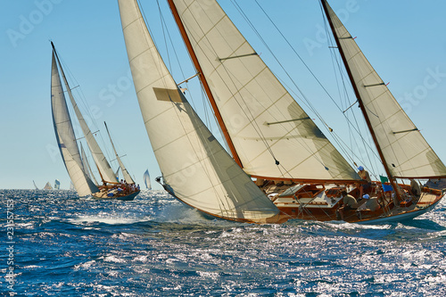 Sailing yacht race. Yachting. Sailing. Regatta. Classic sail yachts  © Alvov