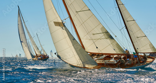 Sailing yacht race. Yachting. Sailing. Regatta. Classic sail yachts  © Alvov