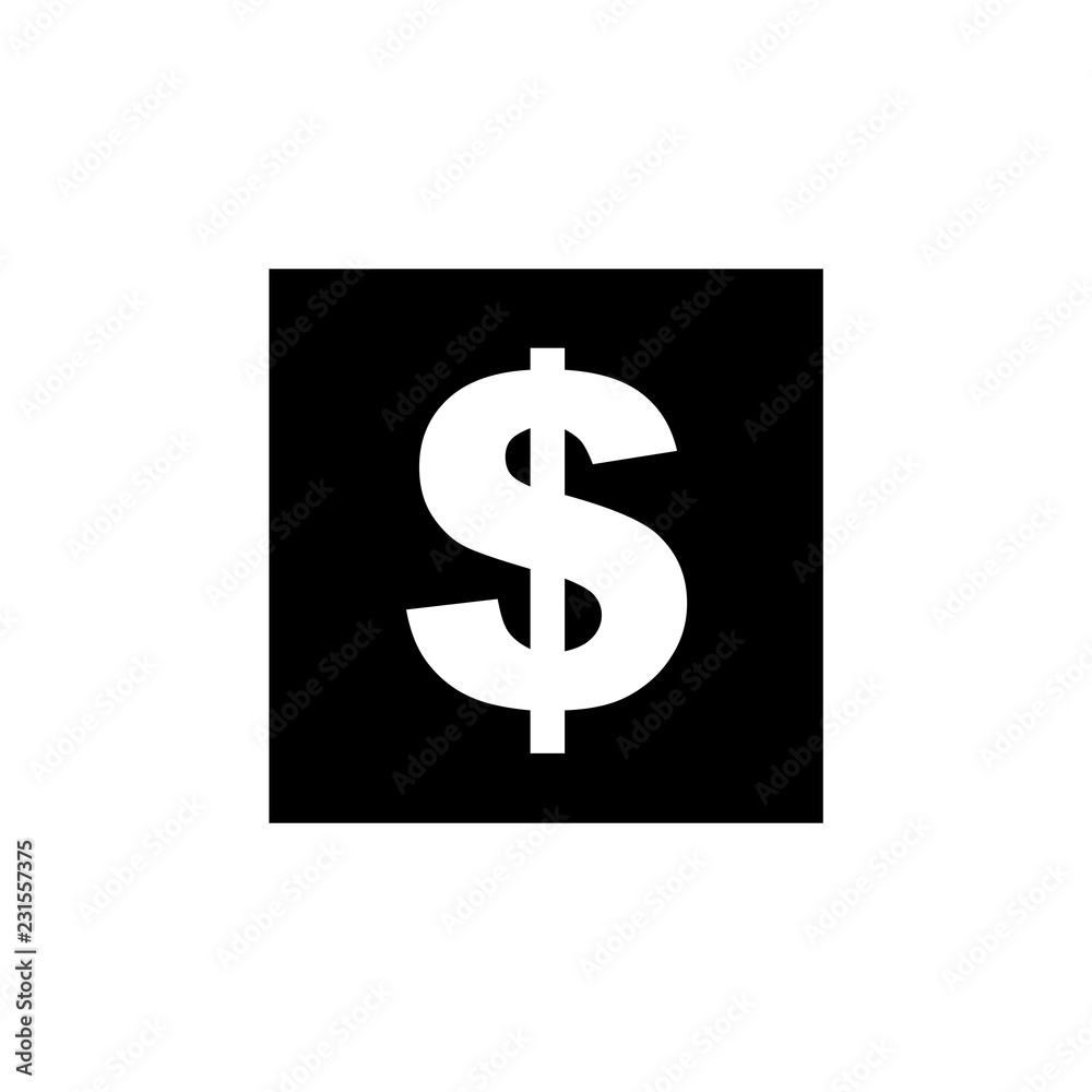 Dollar icon simple flat style vector illustration Dollar icon simple flat style vector illustration