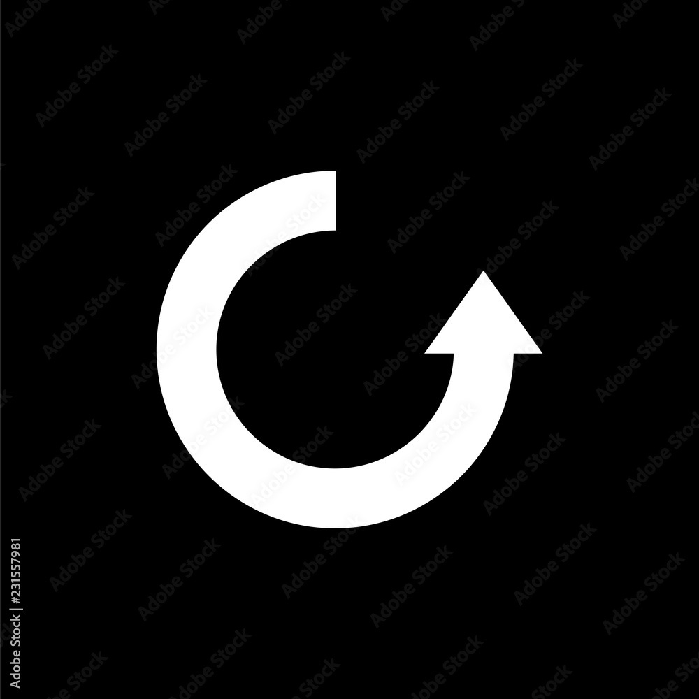 Refresh icon simple flat style vector illustration Refresh icon simple flat style vector illustration