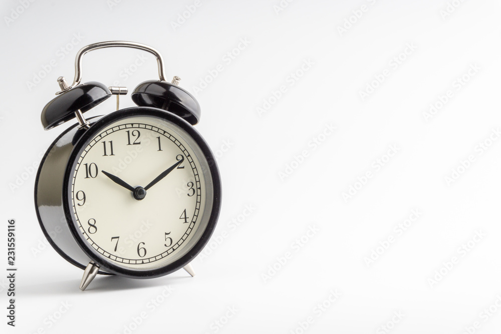 Clock isolated on white background with selective focus and crop fragment Clock isolated on white background with selective focus and crop fragment