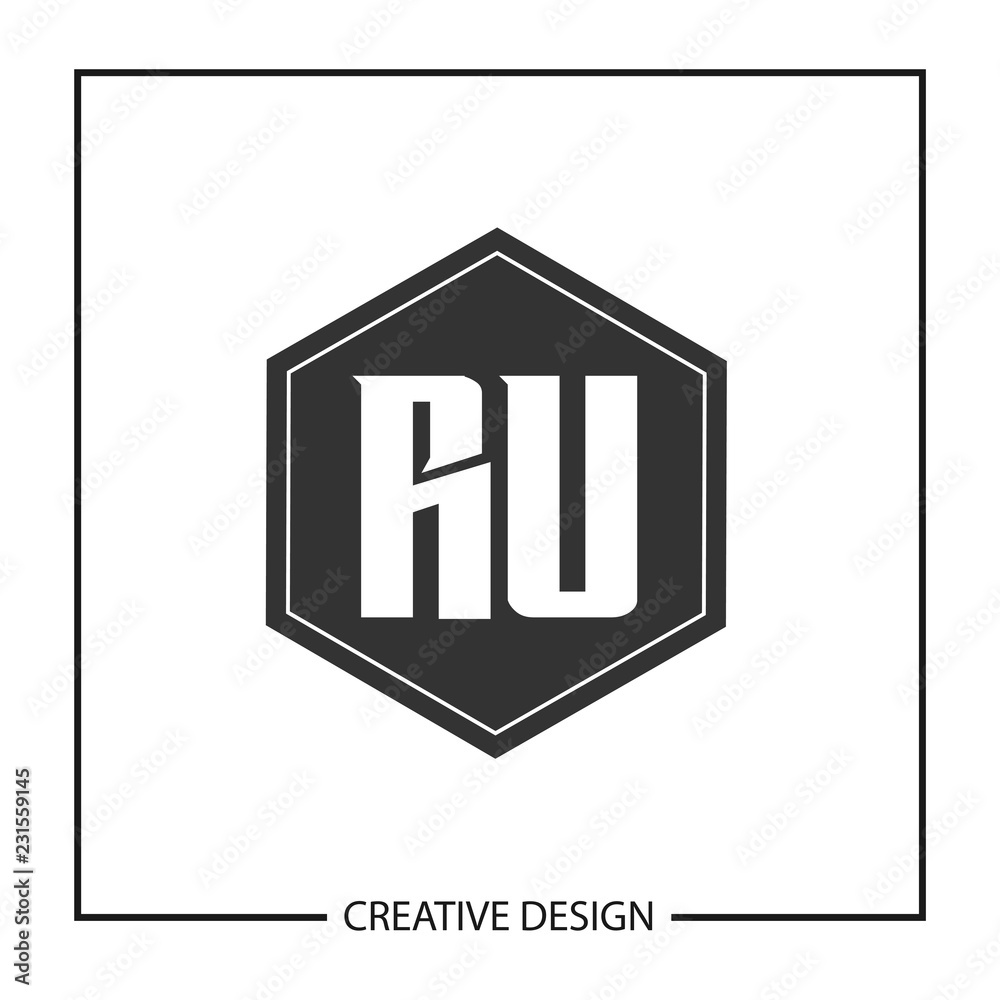Initial Letter RU Logo Template Design Vector Illustration Initial Letter RU Logo Template Design Vector Illustration