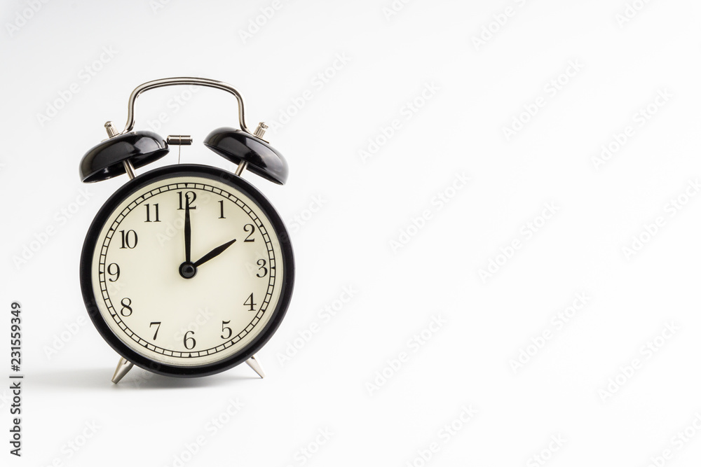 Clock isolated on white background with selective focus and crop fragment Clock isolated on white background with selective focus and crop fragment