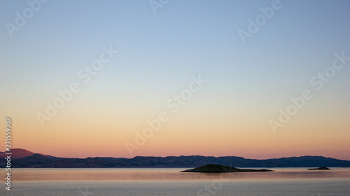Island sunset Arctic