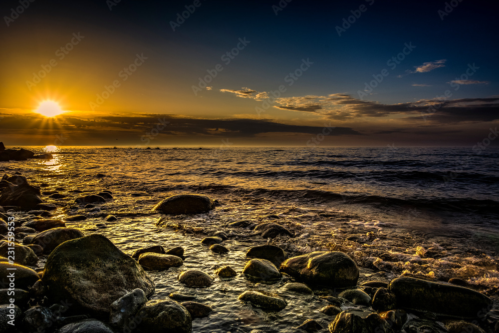 Obraz premium Sonnenuntergang am Meer