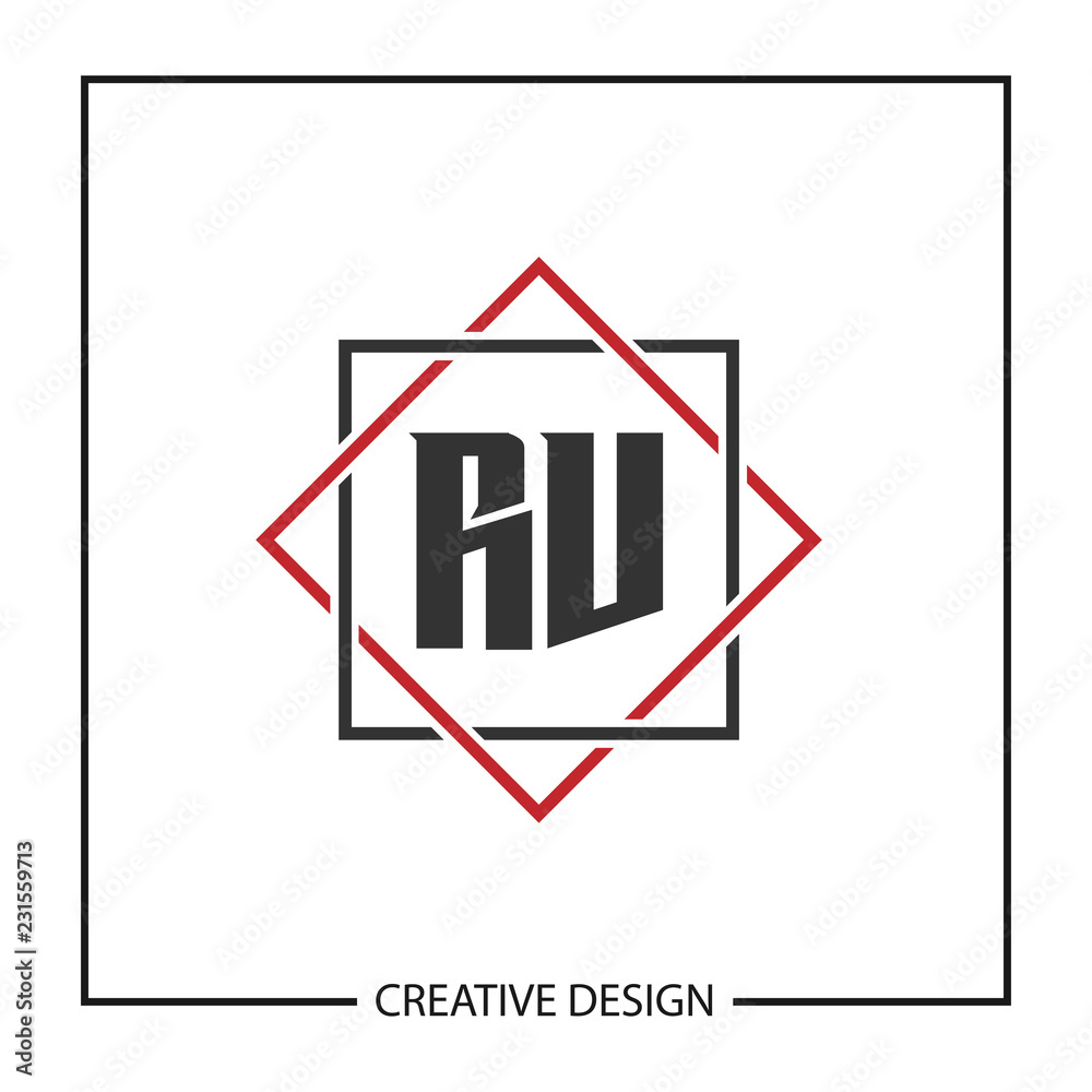 Initial Letter RV Logo Template Design Vector Illustration Initial Letter RV Logo Template Design Vector Illustration