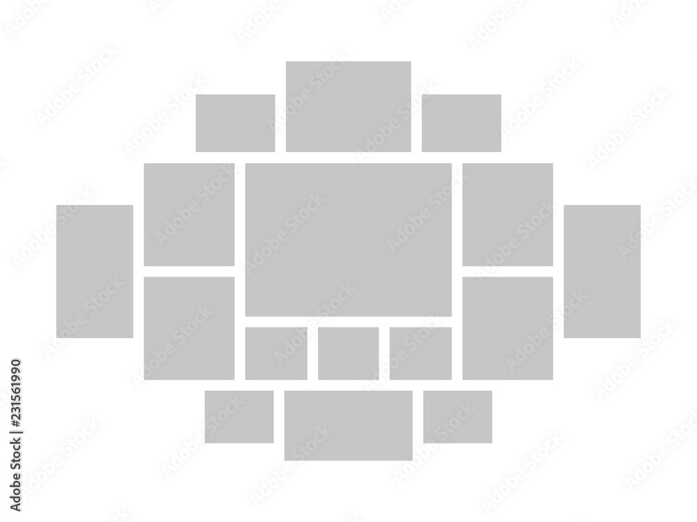 Collage template frames. Photo collage. Vector vector de Stock Adobe
