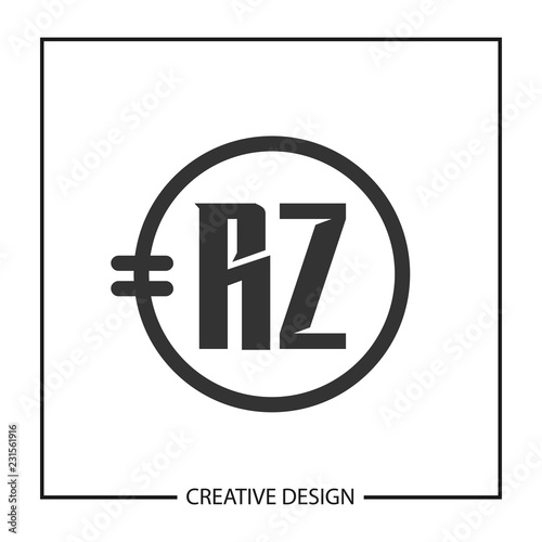 Initial Letter RZ Logo Template Design Vector Illustration