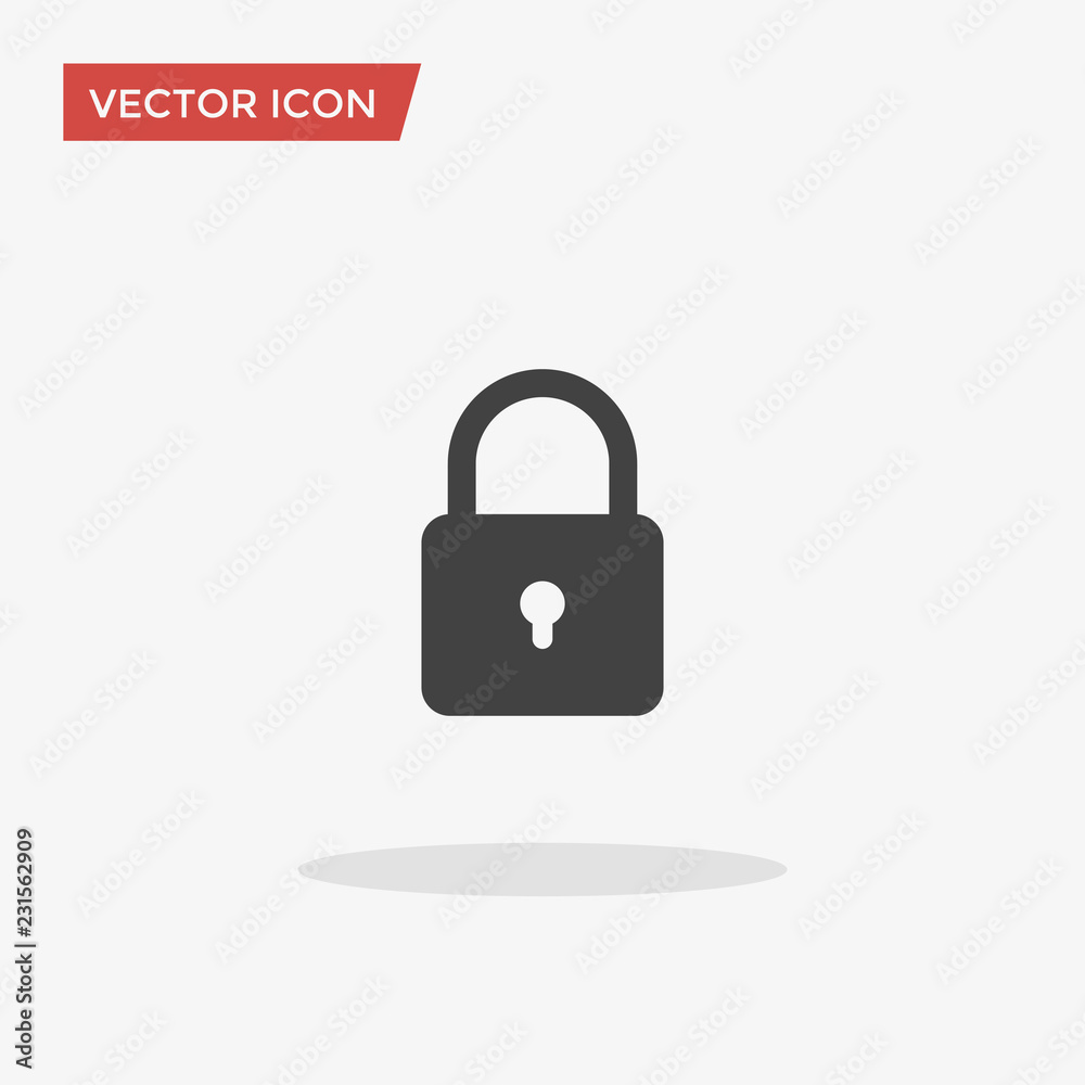 Lock Icon in trendy flat style isolated on grey background. Lock symbol for your web design, logo, UI. Vector illustration, EPS10. Lock Icon in trendy flat style isolated on grey background. Lock symbol for your web design, logo, UI. Vector illustration, EPS10.